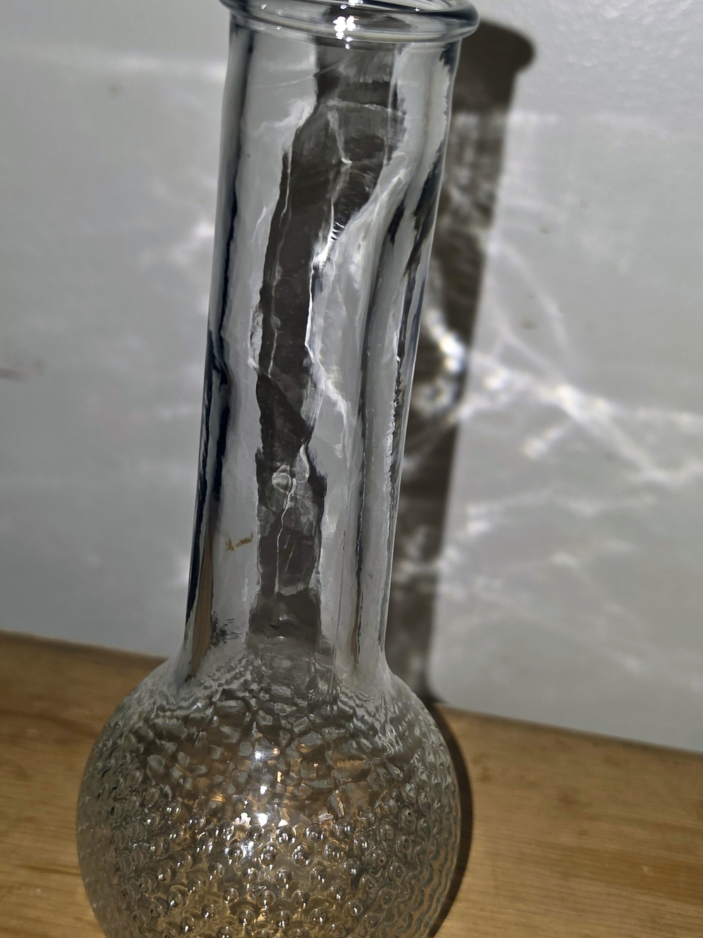 Clear Textured Glass Bud Vase - Home Accents